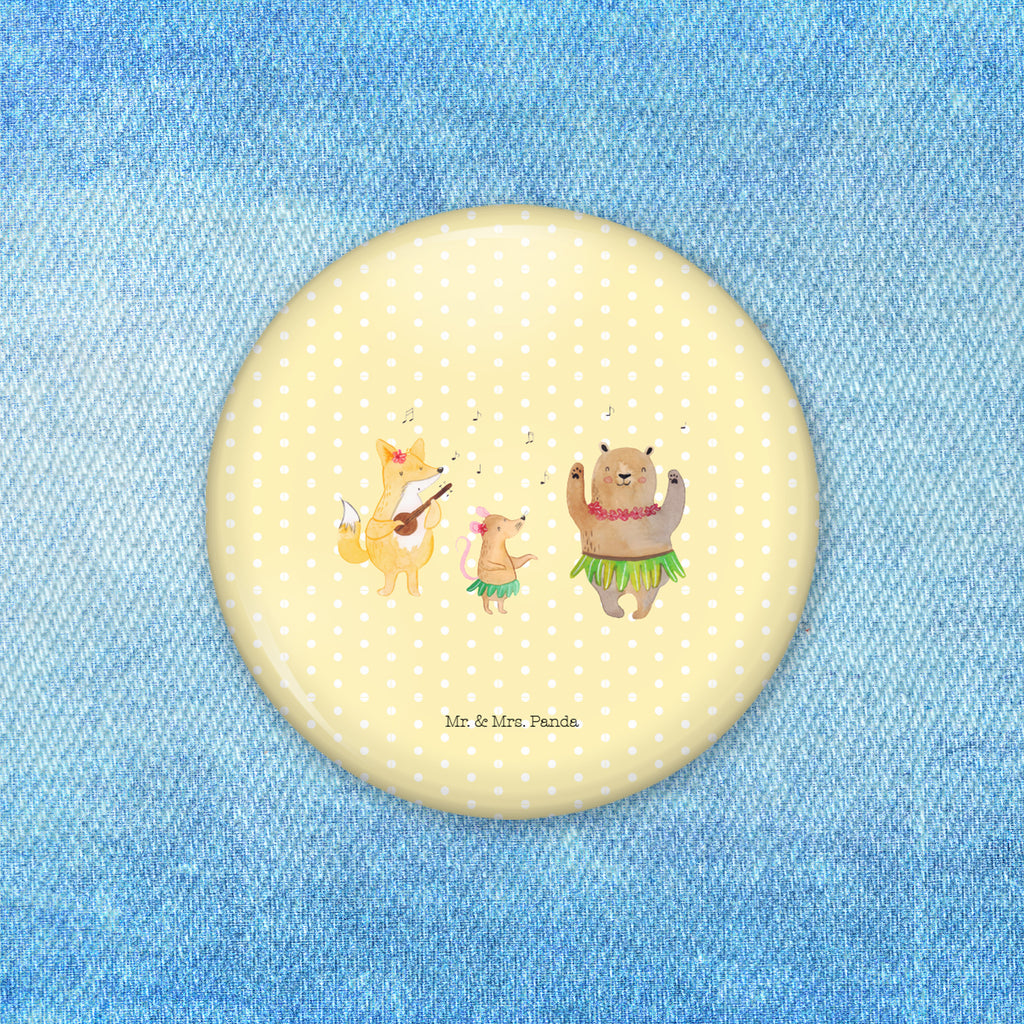 50mm Button Waldtiere Aloha 50mm Button, Button, Pin, Anstecknadel, Tiermotive, Gute Laune, lustige Sprüche, Tiere, Wald, Waldtiere, Musik, Aloha, Bär, Hase, Igel, Tanzen, Leben, Lachen