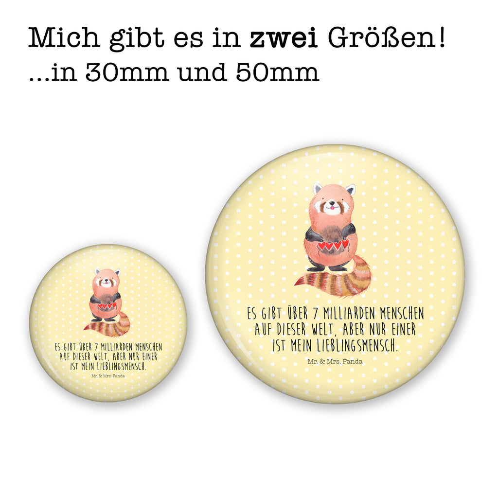 50mm Button Roter Panda 50mm Button, Button, Pin, Anstecknadel, Tiermotive, Gute Laune, lustige Sprüche, Tiere, Panda, Liebe, Rot, Herz, Liebling, Lieblingsmensch