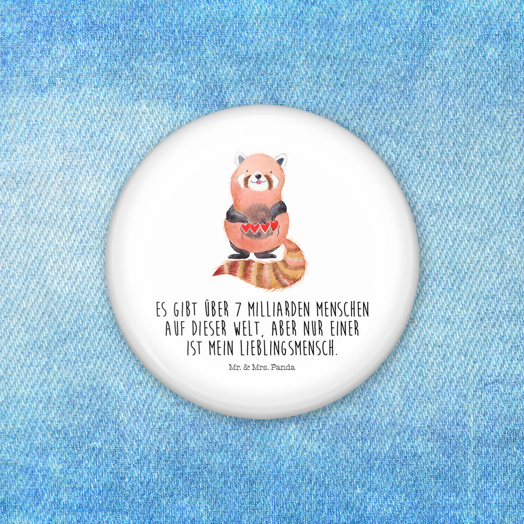 50mm Button Roter Panda 50mm Button, Button, Pin, Anstecknadel, Tiermotive, Gute Laune, lustige Sprüche, Tiere, Panda, Liebe, Rot, Herz, Liebling, Lieblingsmensch