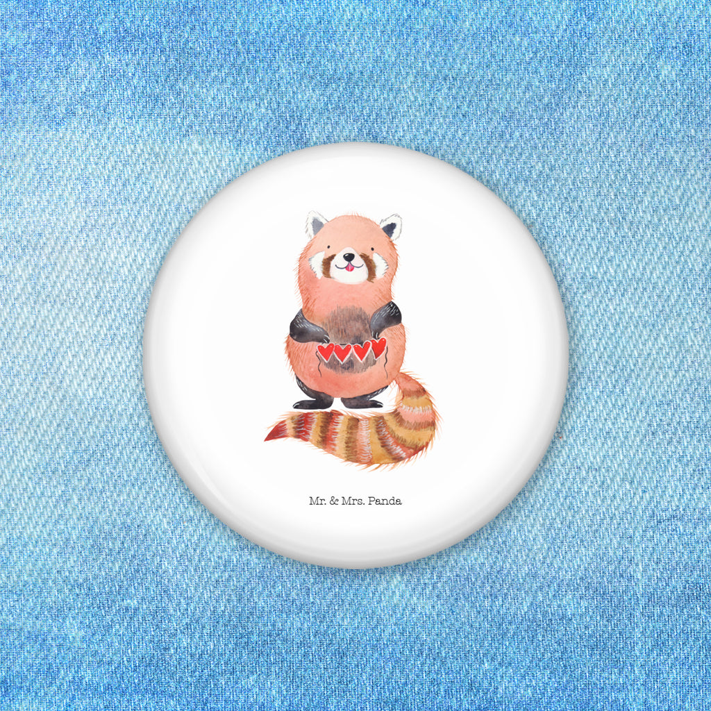 50mm Button Roter Panda 50mm Button, Button, Pin, Anstecknadel, Tiermotive, Gute Laune, lustige Sprüche, Tiere, Panda, Liebe, Rot, Herz, Liebling, Lieblingsmensch