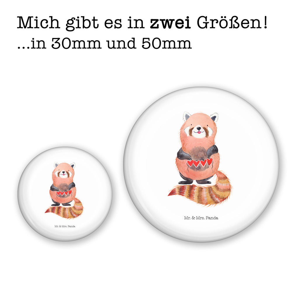 50mm Button Roter Panda 50mm Button, Button, Pin, Anstecknadel, Tiermotive, Gute Laune, lustige Sprüche, Tiere, Panda, Liebe, Rot, Herz, Liebling, Lieblingsmensch