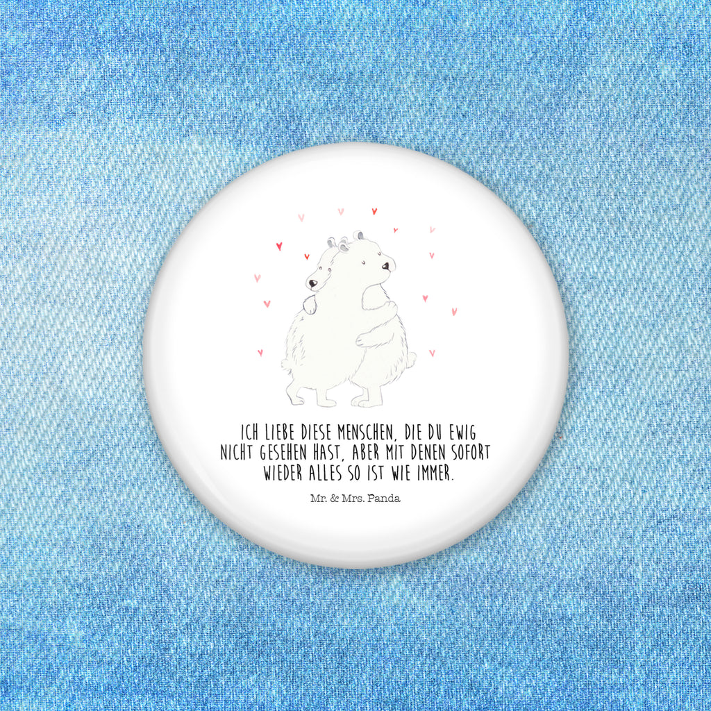 50mm Button Eisbär Umarmen 50mm Button, Button, Pin, Anstecknadel, Tiermotive, Gute Laune, lustige Sprüche, Tiere