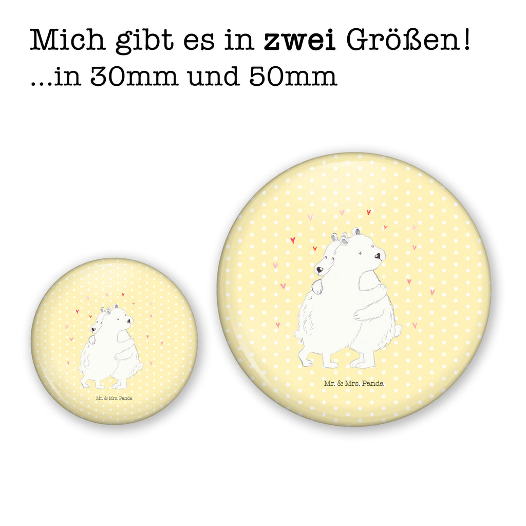 50mm Button Eisbär Umarmen 50mm Button, Button, Pin, Anstecknadel, Tiermotive, Gute Laune, lustige Sprüche, Tiere
