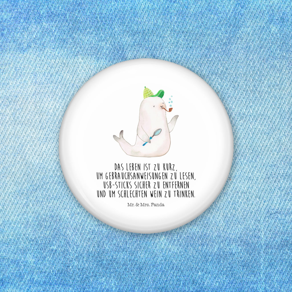 50mm Button Robbe Sherlock 50mm Button, Button, Pin, Anstecknadel, Tiermotive, Gute Laune, lustige Sprüche, Tiere