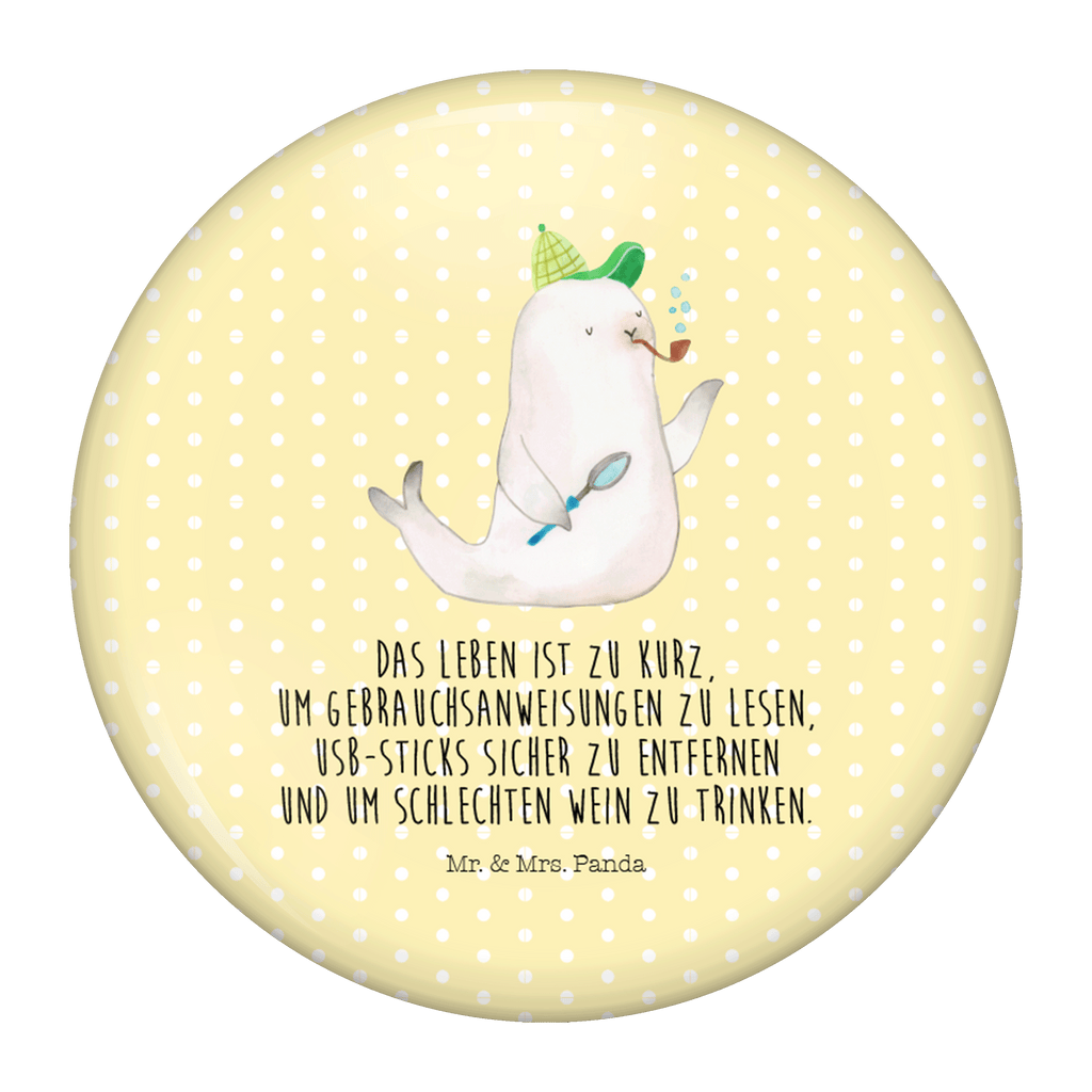 50mm Button Robbe Sherlock 50mm Button, Button, Pin, Anstecknadel, Tiermotive, Gute Laune, lustige Sprüche, Tiere