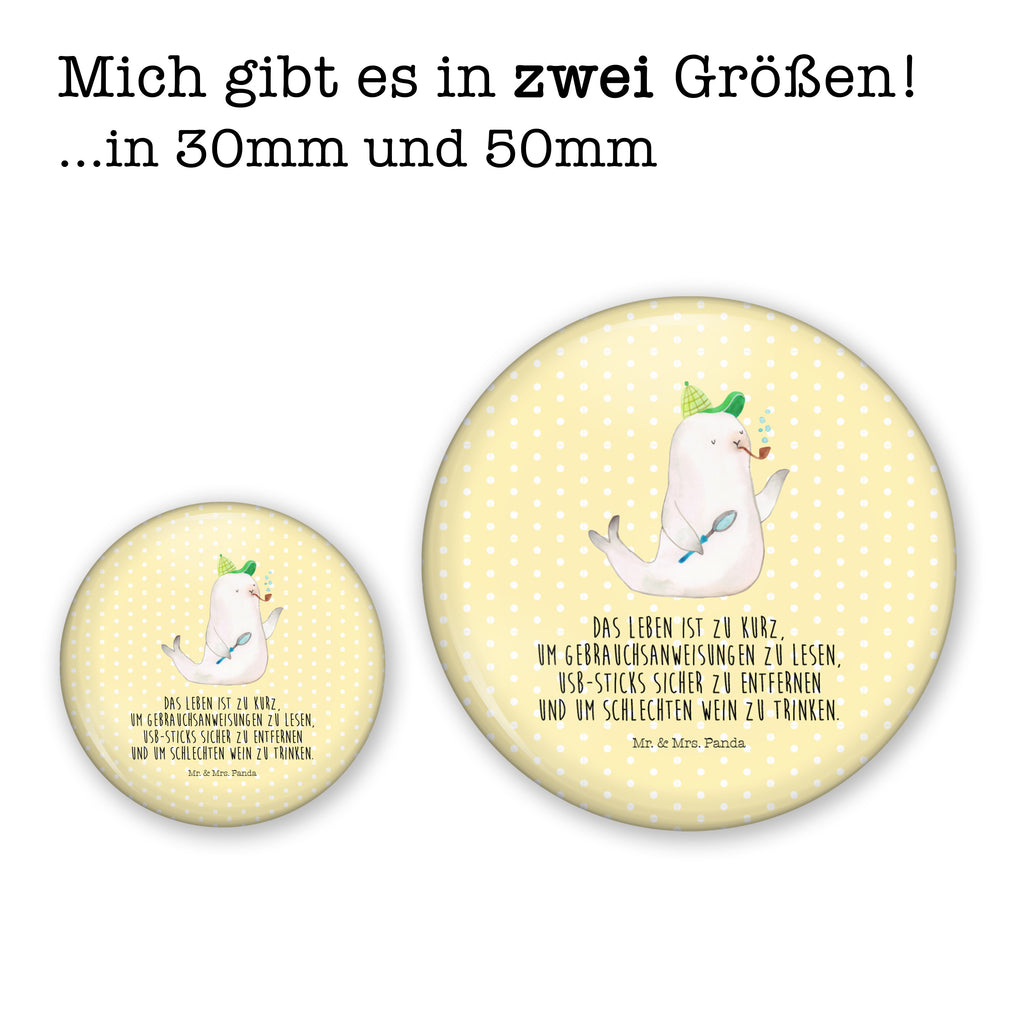 50mm Button Robbe Sherlock 50mm Button, Button, Pin, Anstecknadel, Tiermotive, Gute Laune, lustige Sprüche, Tiere