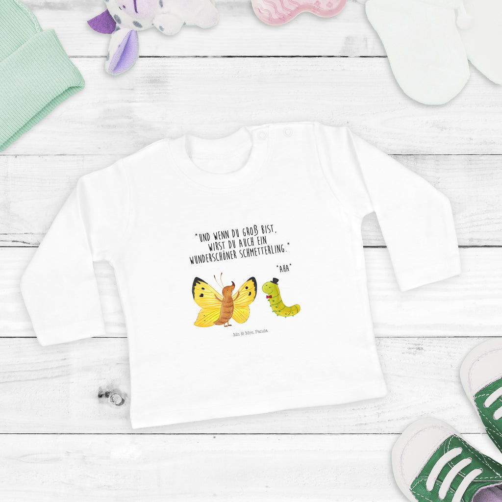 3-6 Monate Baby Longsleeve Raupe & Schmetterling