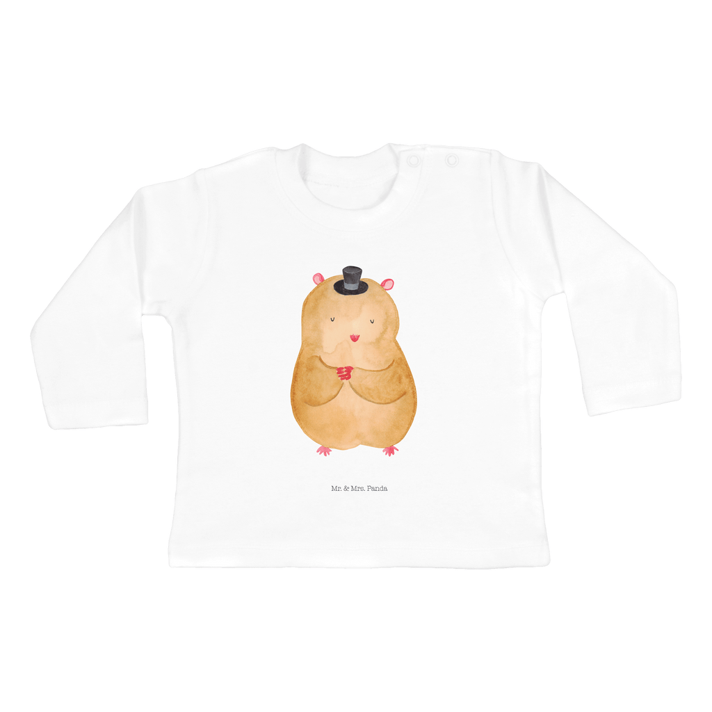 6-12 Monate Baby Longsleeve Hamster mit Hut Mädchen, Jungen, Baby, Longsleeve, Langarm, Bio, Kleidung, uni, Langarmshirt, Tiermotive, Gute Laune, lustige Sprüche, Tiere, Hamster, Hut, Magier, Zylinder, Zwerghamster, Zauberer, Houdini