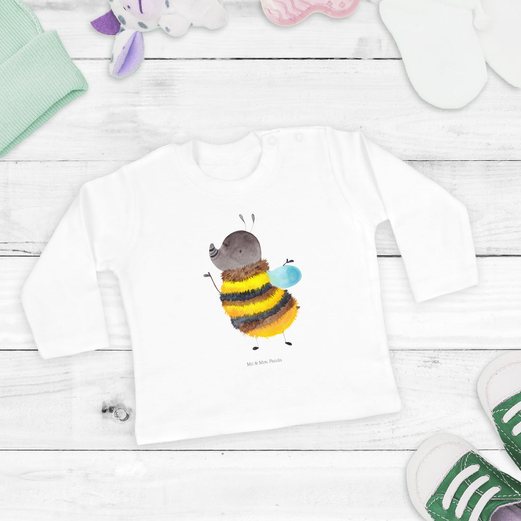 12-18 Monate Baby Longsleeve Hummel flauschig Mädchen, Jungen, Baby, Langarm, Bio, Kleidung, Tiermotive, Gute Laune, lustige Sprüche, Tiere, Hummel, Flauschig, Biene, Blume, Natur