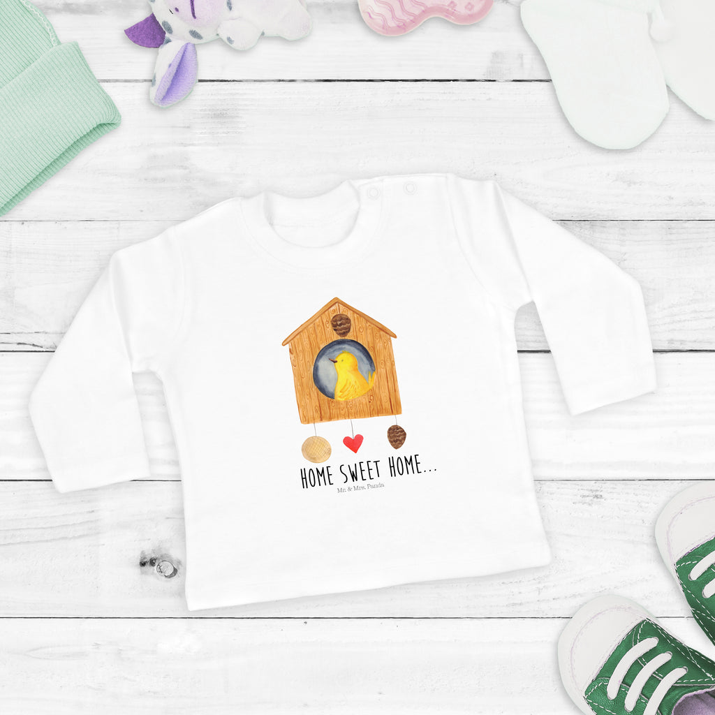 12-18 Monate Baby Longsleeve Vogelhaus sweet Home Mädchen, Jungen, Baby, Langarm, Bio, Kleidung, Tiermotive, Gute Laune, lustige Sprüche, Tiere, Vogelhaus, Vogel, Home sweet Home, Einzug, Umzug, Geschenk, Einzugsgeschenk, Hausbau, Haus