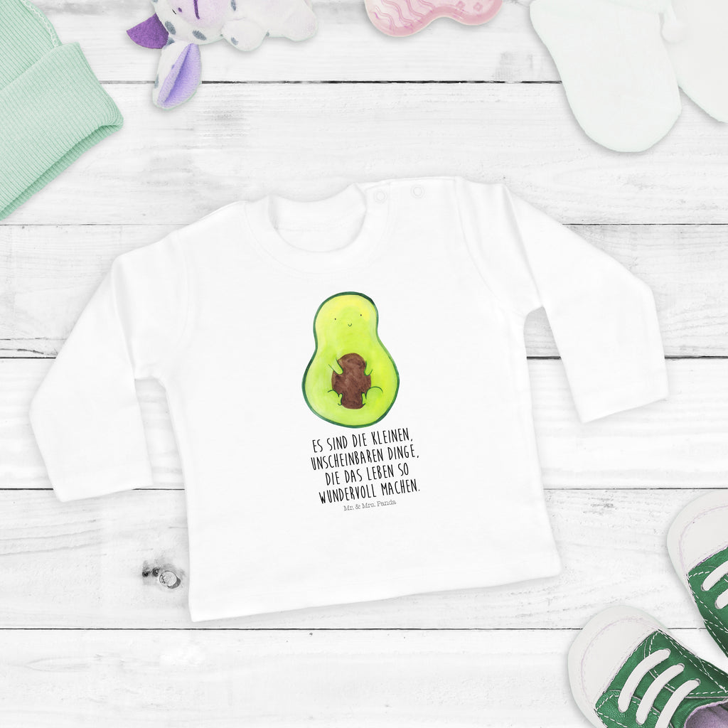 12-18 Monate Baby Longsleeve Avocado mit Kern Mädchen, Jungen, Baby, Langarm, Bio, Kleidung, Avocado, Veggie, Vegan, Gesund, Avokado, Avocadokern, Kern, Pflanze, Spruch Leben