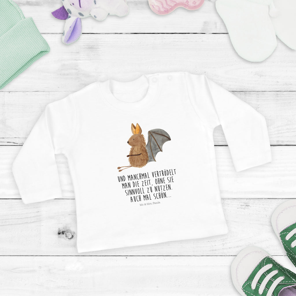 12-18 Monate Baby Longsleeve Fledermaus sitzend Mädchen, Jungen, Baby, Langarm, Bio, Kleidung, Tiermotive, Gute Laune, lustige Sprüche, Tiere, Fledermaus, Fledermäuse, Motivation, entspannen