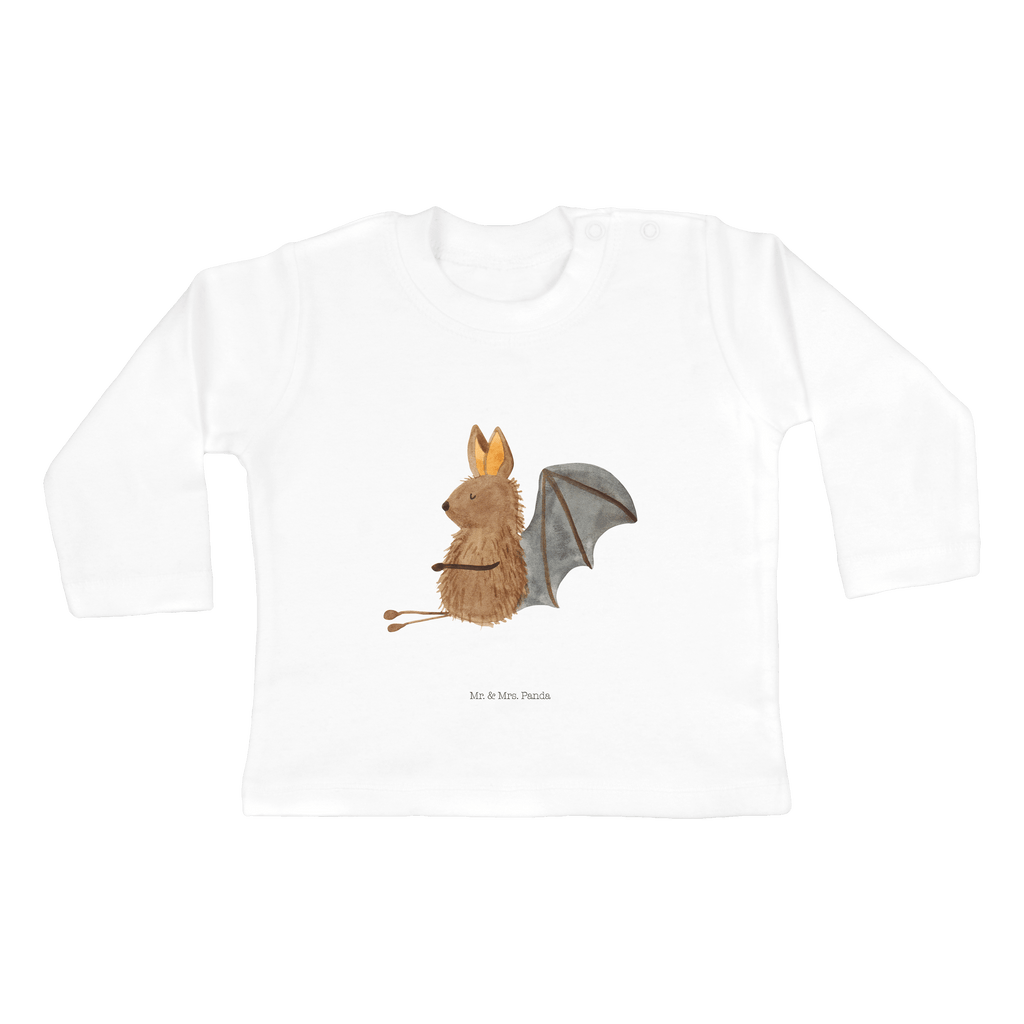 12-18 Monate Baby Longsleeve Fledermaus sitzend Mädchen, Jungen, Baby, Langarm, Bio, Kleidung, Tiermotive, Gute Laune, lustige Sprüche, Tiere, Fledermaus, Fledermäuse, Motivation, entspannen