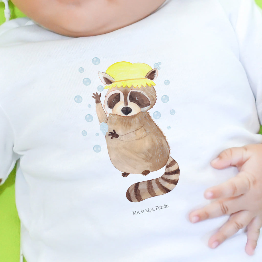 12-18 Monate Baby Longsleeve Waschbär Mädchen, Jungen, Baby, Langarm, Bio, Kleidung, Tiermotive, Gute Laune, lustige Sprüche, Tiere, Waschbär, Tagträumen, Plan, Fröhlich, waschen, Seifenblasen