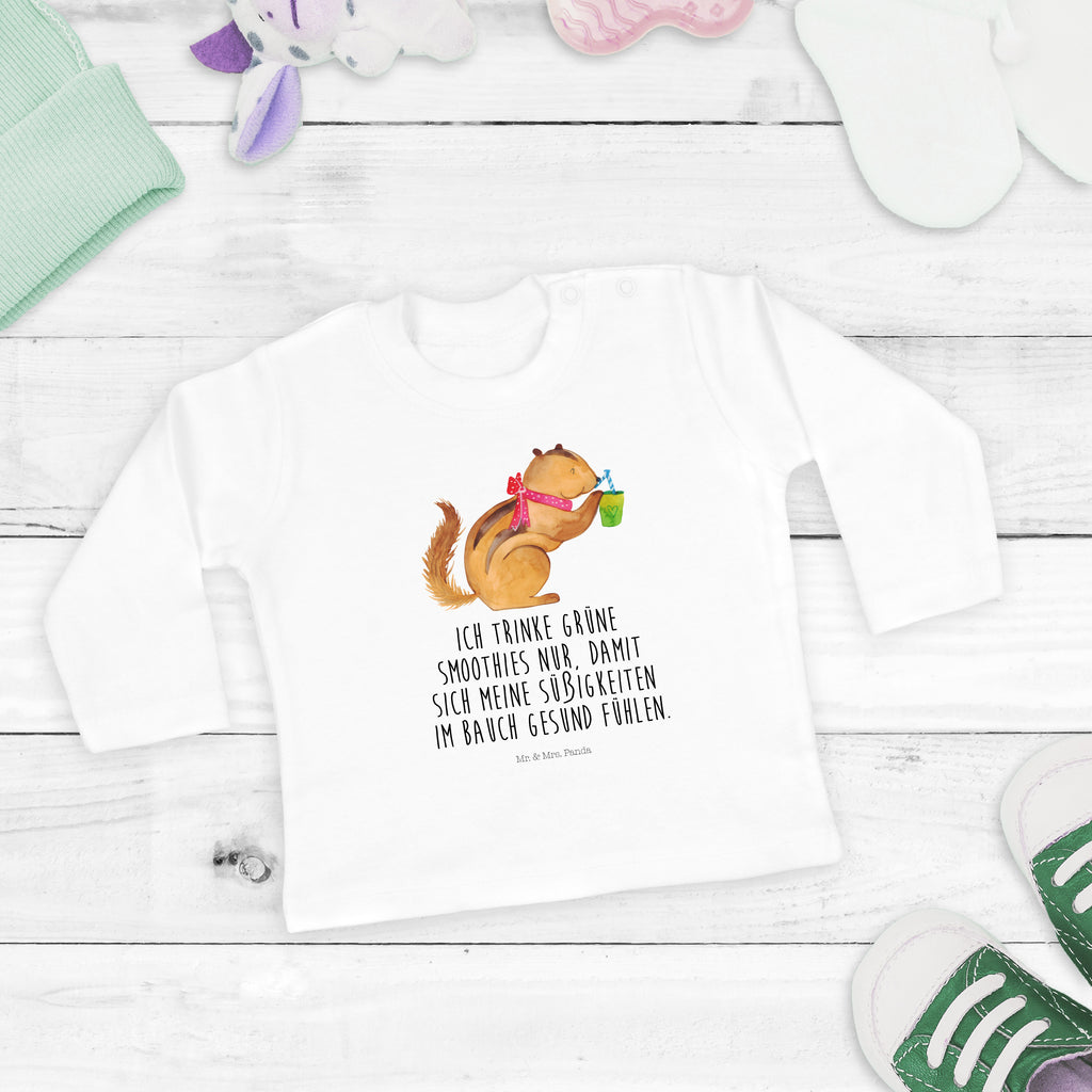 12-18 Monate Baby Longsleeve Eichhörnchen Smoothie Mädchen, Jungen, Baby, Langarm, Bio, Kleidung, Tiermotive, Gute Laune, lustige Sprüche, Tiere, Green Smoothies, Diät, Abnehmen, Streifenhörnchen, Eichhörnchen