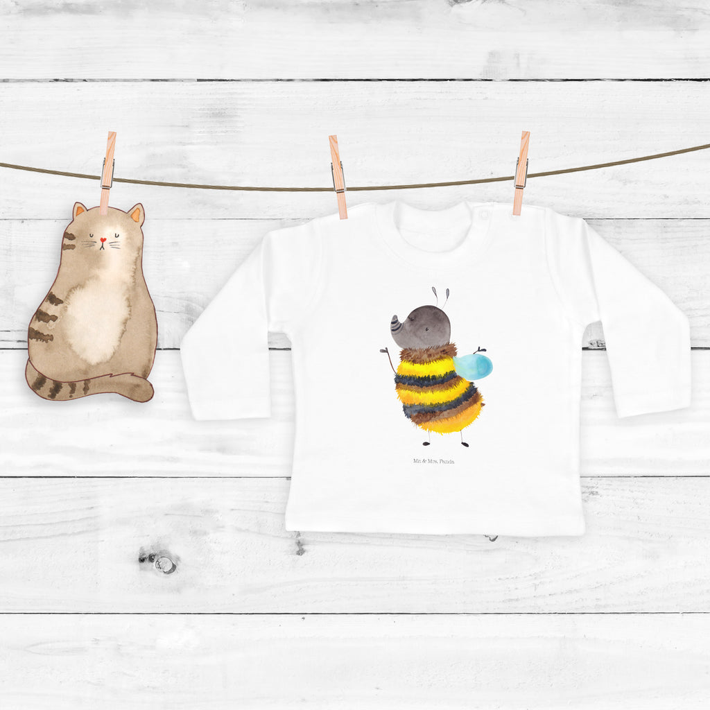 12-18 Monate Baby Longsleeve Hummel flauschig Mädchen, Jungen, Baby, Langarm, Bio, Kleidung, Tiermotive, Gute Laune, lustige Sprüche, Tiere, Hummel, Flauschig, Biene, Blume, Natur