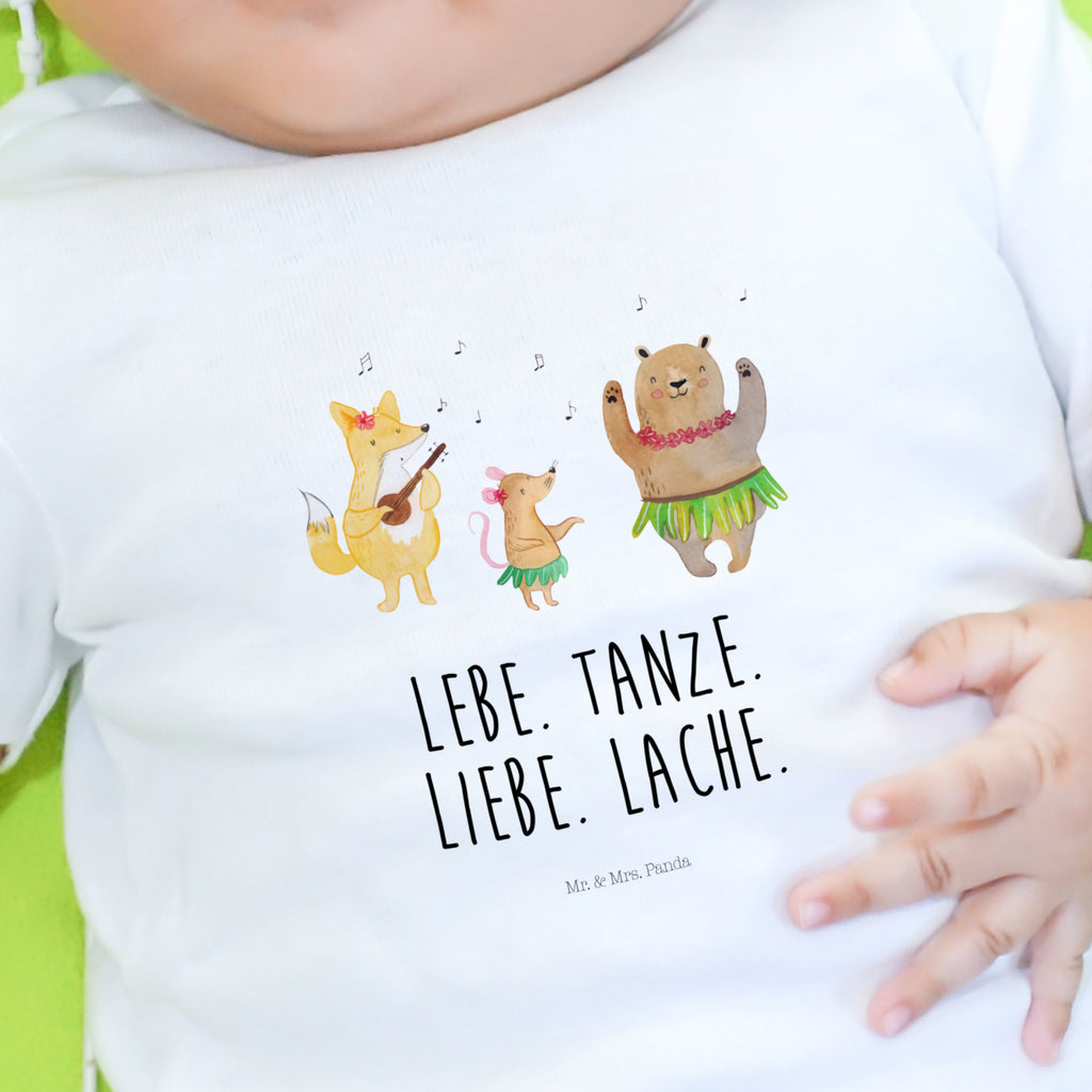 12-18 Monate Baby Longsleeve Waldtiere Aloha Mädchen, Jungen, Baby, Langarm, Bio, Kleidung, Tiermotive, Gute Laune, lustige Sprüche, Tiere, Wald, Waldtiere, Musik, Aloha, Bär, Hase, Igel, Tanzen, Leben, Lachen