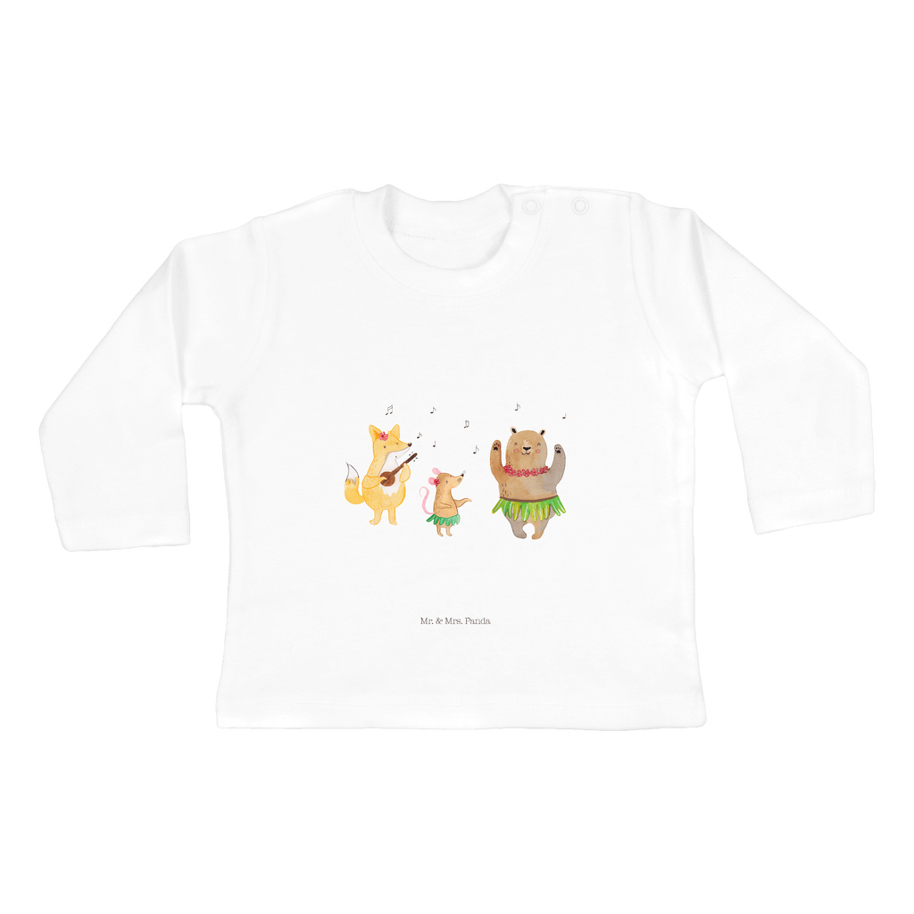 12-18 Monate Baby Longsleeve Waldtiere Aloha Mädchen, Jungen, Baby, Langarm, Bio, Kleidung, Tiermotive, Gute Laune, lustige Sprüche, Tiere, Wald, Waldtiere, Musik, Aloha, Bär, Hase, Igel, Tanzen, Leben, Lachen