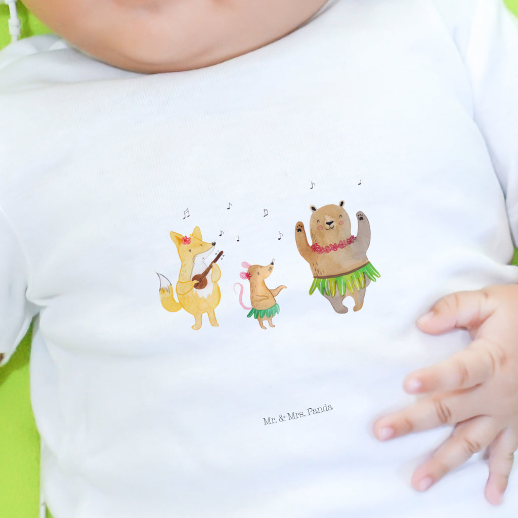 12-18 Monate Baby Longsleeve Waldtiere Aloha Mädchen, Jungen, Baby, Langarm, Bio, Kleidung, Tiermotive, Gute Laune, lustige Sprüche, Tiere, Wald, Waldtiere, Musik, Aloha, Bär, Hase, Igel, Tanzen, Leben, Lachen