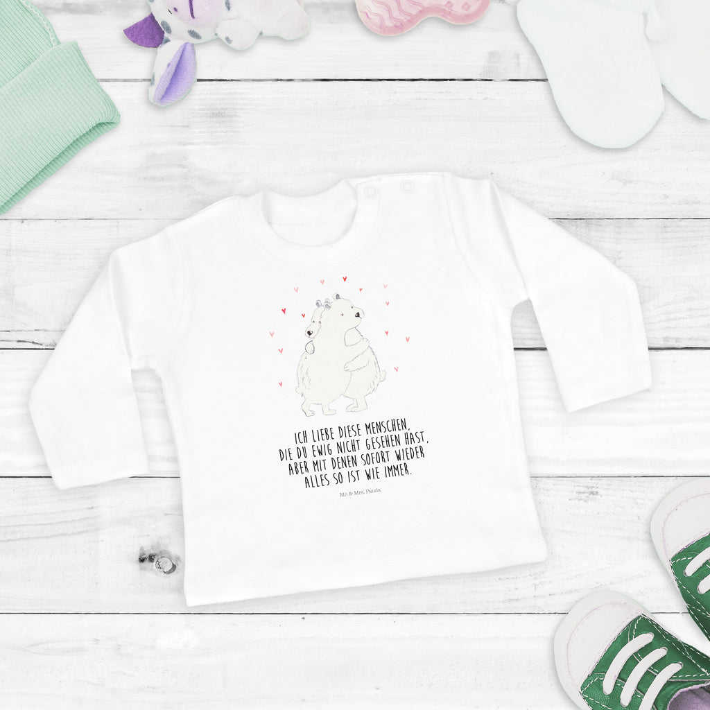 12-18 Monate Baby Longsleeve Eisbär Umarmen Mädchen, Jungen, Baby, Langarm, Bio, Kleidung, Tiermotive, Gute Laune, lustige Sprüche, Tiere