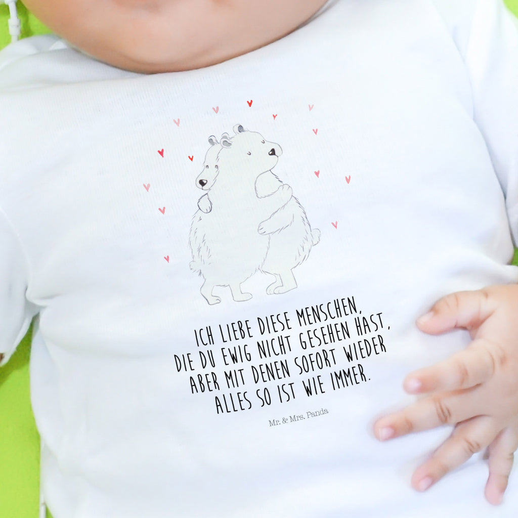 12-18 Monate Baby Longsleeve Eisbär Umarmen Mädchen, Jungen, Baby, Langarm, Bio, Kleidung, Tiermotive, Gute Laune, lustige Sprüche, Tiere