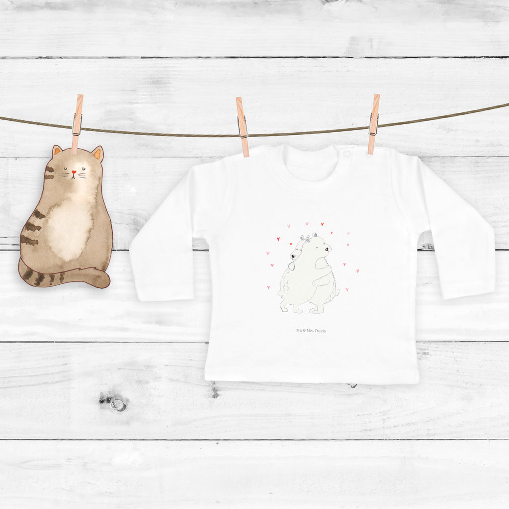 12-18 Monate Baby Longsleeve Eisbär Umarmen Mädchen, Jungen, Baby, Langarm, Bio, Kleidung, Tiermotive, Gute Laune, lustige Sprüche, Tiere