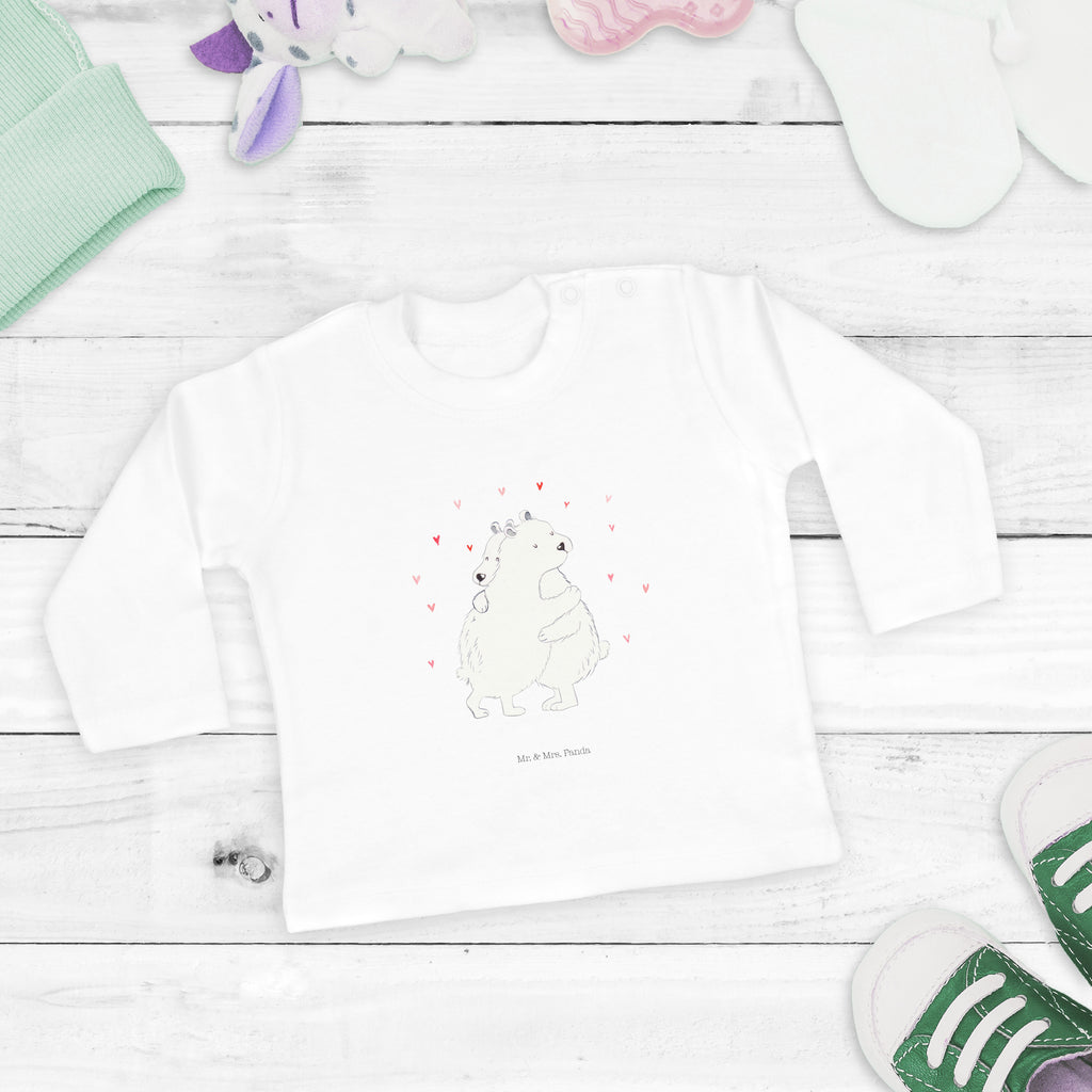 12-18 Monate Baby Longsleeve Eisbär Umarmen Mädchen, Jungen, Baby, Langarm, Bio, Kleidung, Tiermotive, Gute Laune, lustige Sprüche, Tiere