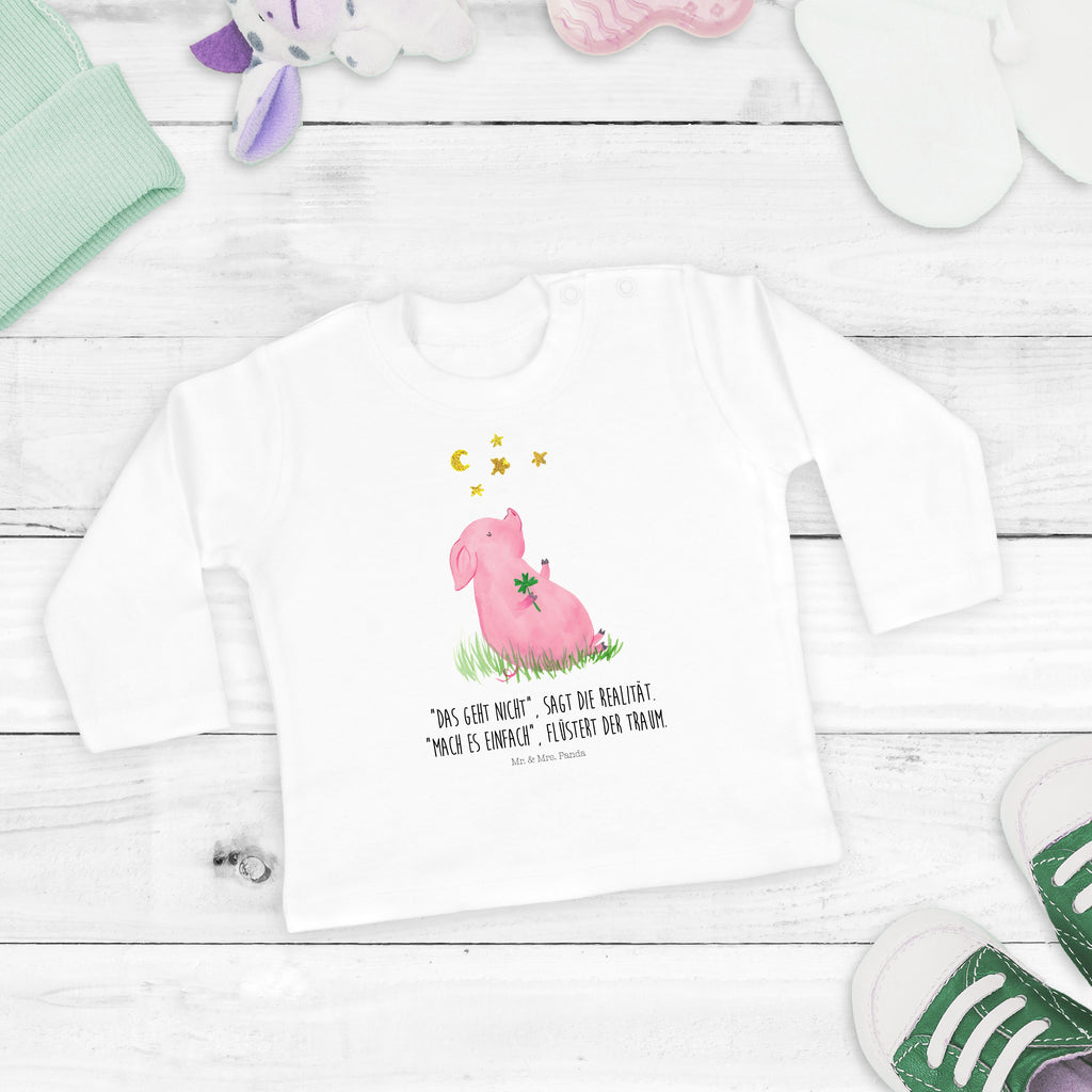 18-24 Monate Baby Longsleeve Glücksschwein Mädchen, Jungen, Baby, Langarm, Bio, Kleidung, Longsleeve, Tiermotive, Gute Laune, lustige Sprüche, Tiere, Glücksschwein. Glück, Schwein, Schweinchen, Sterne, Sernchen, Ziele, Träume, Motivation, Glücksbringer