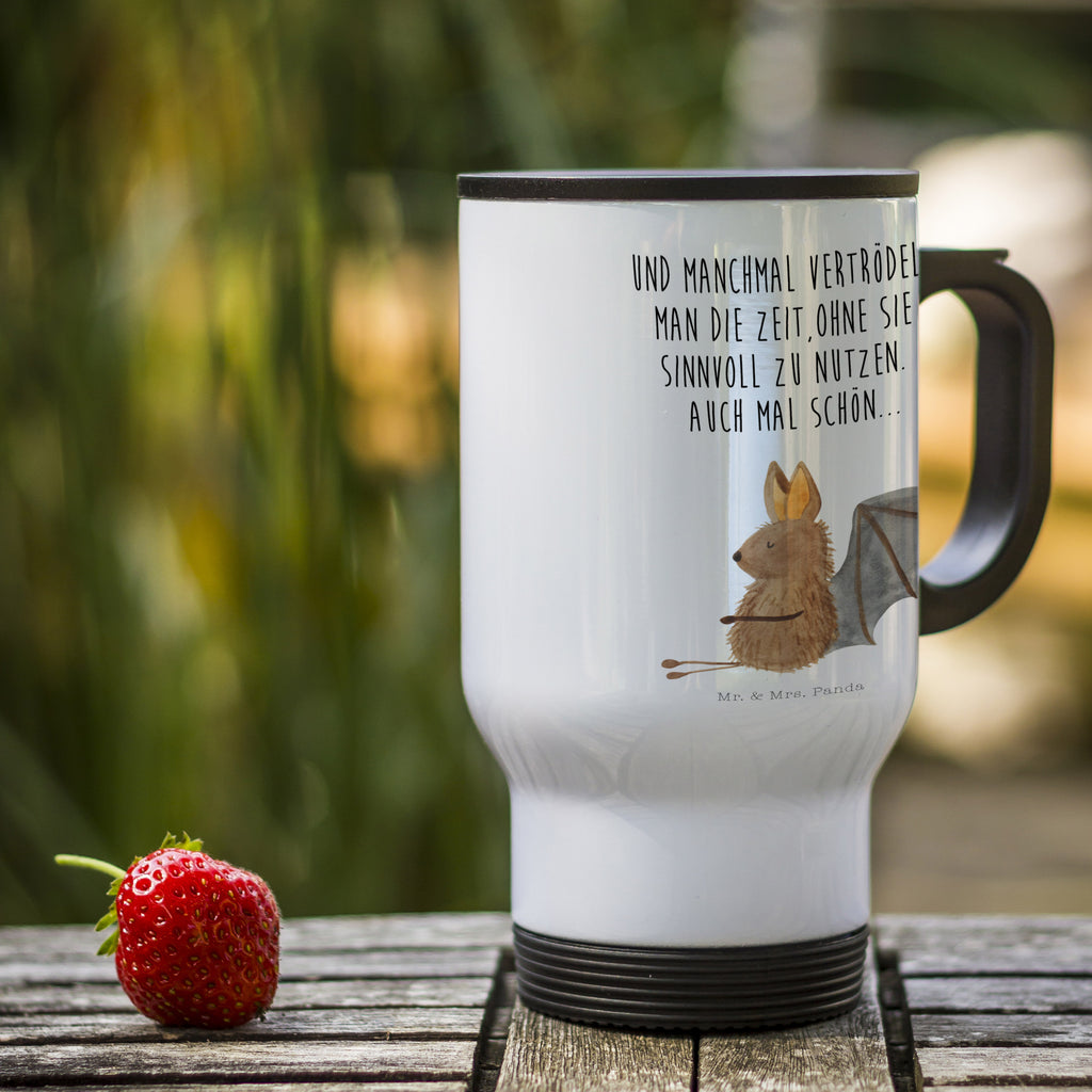 Thermobecher Fledermaus sitzend Thermobecher, To Go Becher, Thermotasse, Kaffeebecher, Isolierbecher, Thermobecher To Go, Warmhaltetasse, Edelstahlbecher, Reisebecher, Tasse mit Deckel, Thermobecher für 400 ml, Kaffeetasse zum Mitnehmen, Tasse zum Mitnehmen, Spülmaschinenfest, Tiermotive, Gute Laune, lustige Sprüche, Tiere, Fledermaus, Fledermäuse, Motivation, entspannen
