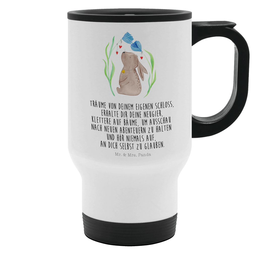 Thermobecher Hase Blume Thermobecher, To Go Becher, Thermotasse, Kaffeebecher, Isolierbecher, Thermobecher To Go, Warmhaltetasse, Edelstahlbecher, Reisebecher, Tasse mit Deckel, Thermobecher für 400 ml, Kaffeetasse zum Mitnehmen, Tasse zum Mitnehmen, Spülmaschinenfest, Ostern, Osterhase, Ostergeschenke, Osternest, Osterdeko, Geschenk zu Ostern, Hase, Kaninchen, Kind, Taufe, Taufgeschenk, Geburt, Schwangerschaft, erstes Kind, Kindergeburtstag, Geburtstag, Hoffnung, Träume