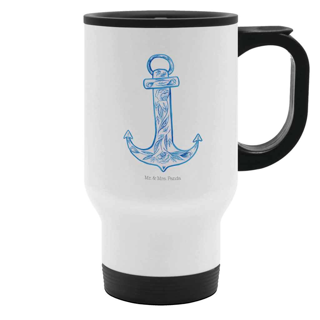 Thermobecher Anker Blau Thermobecher, To Go Becher, Thermotasse, Kaffeebecher, Isolierbecher, Thermobecher To Go, Warmhaltetasse, Edelstahlbecher, Reisebecher, Tasse mit Deckel, Thermobecher für 400 ml, Kaffeetasse zum Mitnehmen, Tasse zum Mitnehmen, Spülmaschinenfest, Tiermotive, Gute Laune, lustige Sprüche, Tiere