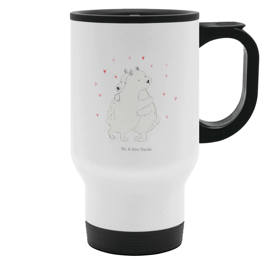 Thermobecher Eisbär Umarmen Thermobecher, To Go Becher, Thermotasse, Kaffeebecher, Isolierbecher, Thermobecher To Go, Warmhaltetasse, Edelstahlbecher, Reisebecher, Tasse mit Deckel, Thermobecher für 400 ml, Kaffeetasse zum Mitnehmen, Tasse zum Mitnehmen, Spülmaschinenfest, Tiermotive, Gute Laune, lustige Sprüche, Tiere