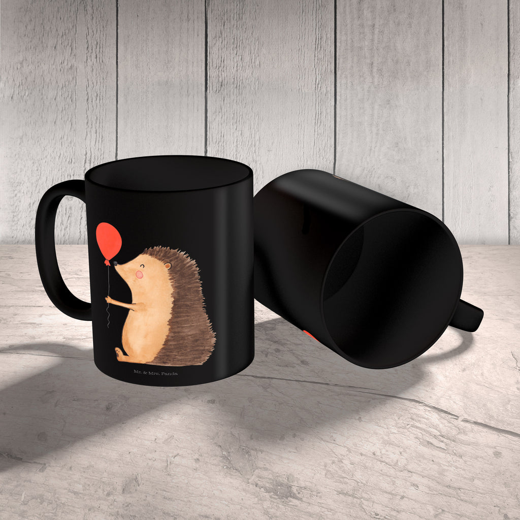 Tasse Igel mit Luftballon Igel, Geburtstag, Herzlichen Glückwunsch, Glückwunsch, Geburtstagskind, Ballon, Happy Birthday Becher, Kaffeetasse, Kaffeebecher, Tee, Frühstück, Büro  süße Tiermotive, gute Laune, lustige Sprüche, Tiere