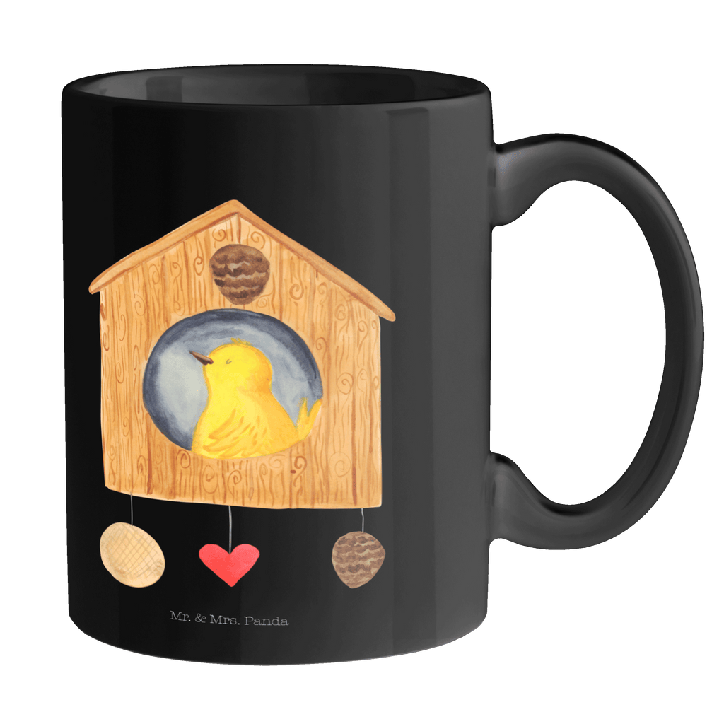 Tasse Vogelhaus Vogel, Vögel, Vogelhaus, Vogelhäuschen, Home sweet home, Zuhause, Nest, Eigenheim, Familie, Wohnung, Haus, unser Haus, Lieblingsort, Castle Becher, Kaffeetasse, Kaffeebecher, Tee, Frühstück, Büro  süße Tiermotive, gute Laune, lustige Sprüche, Tiere