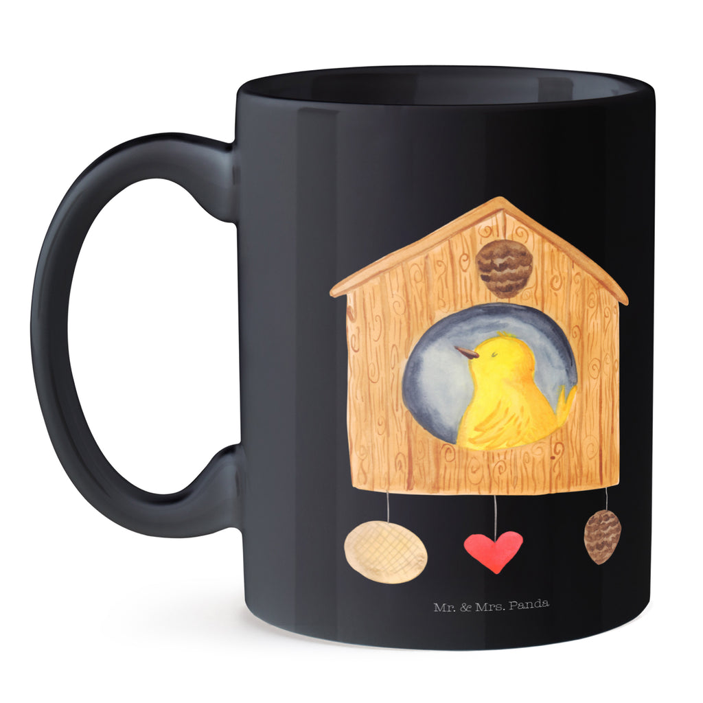 Tasse Vogelhaus Vogel, Vögel, Vogelhaus, Vogelhäuschen, Home sweet home, Zuhause, Nest, Eigenheim, Familie, Wohnung, Haus, unser Haus, Lieblingsort, Castle Becher, Kaffeetasse, Kaffeebecher, Tee, Frühstück, Büro  süße Tiermotive, gute Laune, lustige Sprüche, Tiere