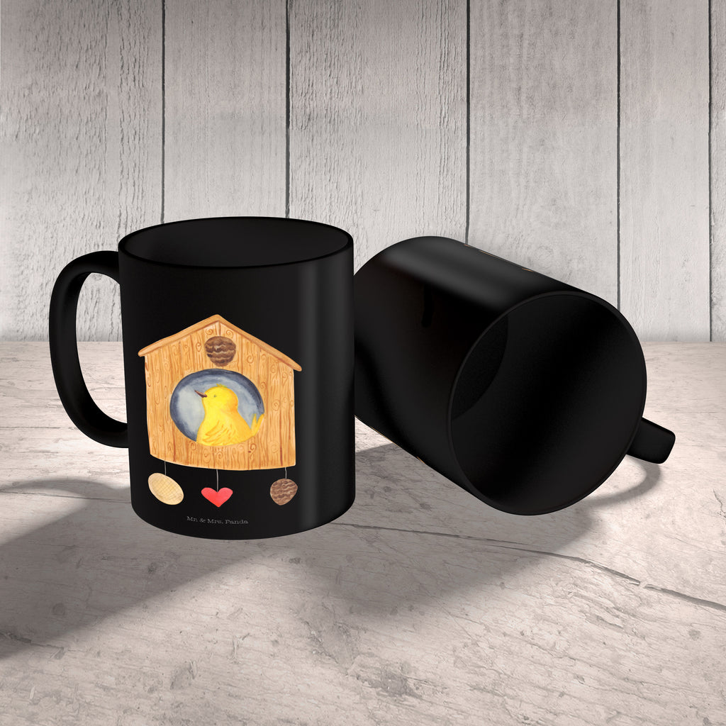 Tasse Vogelhaus Vogel, Vögel, Vogelhaus, Vogelhäuschen, Home sweet home, Zuhause, Nest, Eigenheim, Familie, Wohnung, Haus, unser Haus, Lieblingsort, Castle Becher, Kaffeetasse, Kaffeebecher, Tee, Frühstück, Büro  süße Tiermotive, gute Laune, lustige Sprüche, Tiere