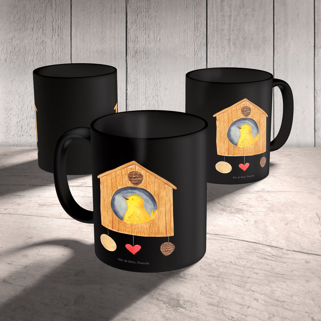 Tasse Vogelhaus Vogel, Vögel, Vogelhaus, Vogelhäuschen, Home sweet home, Zuhause, Nest, Eigenheim, Familie, Wohnung, Haus, unser Haus, Lieblingsort, Castle Becher, Kaffeetasse, Kaffeebecher, Tee, Frühstück, Büro  süße Tiermotive, gute Laune, lustige Sprüche, Tiere