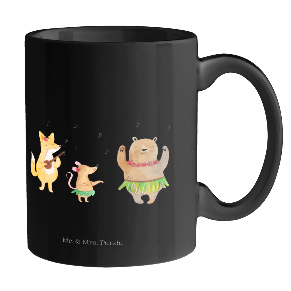 Tasse Waldtiere Aloha Wald, Waldtiere, Musik, Aloha, Bär, Hase, Igel, Tanzen, Leben, Lachen Becher, Kaffeetasse, Kaffeebecher, Tee, Frühstück, Büro  süße Tiermotive, gute Laune, lustige Sprüche, Tiere