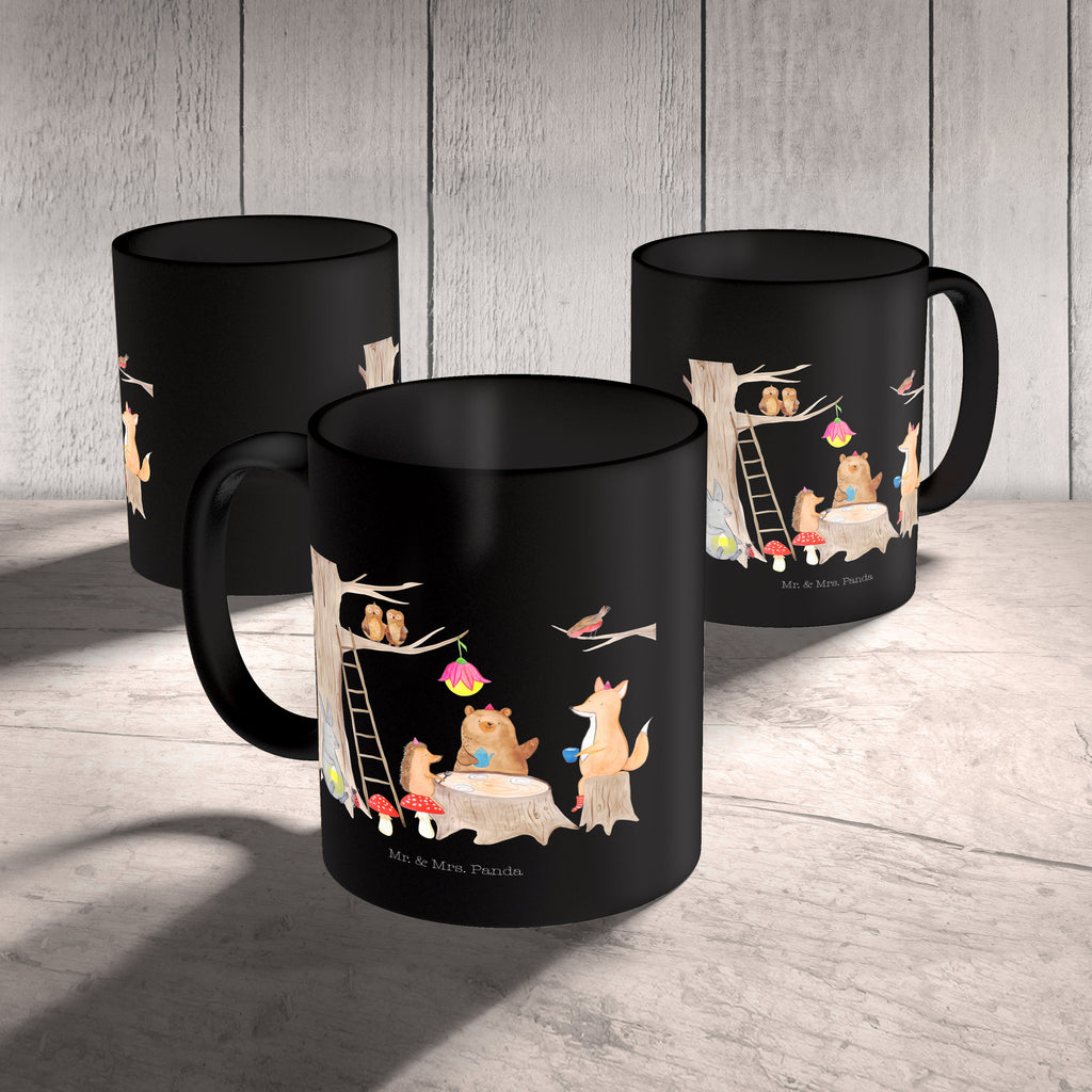 Tasse Waldtiere Picknick Waldtiere, Picknick, Wald, Fuchs, Hase, Igel, Maus, Eichhörnchen Becher, Kaffeetasse, Kaffeebecher, Tee, Frühstück, Büro  süße Tiermotive, gute Laune, lustige Sprüche, Tiere