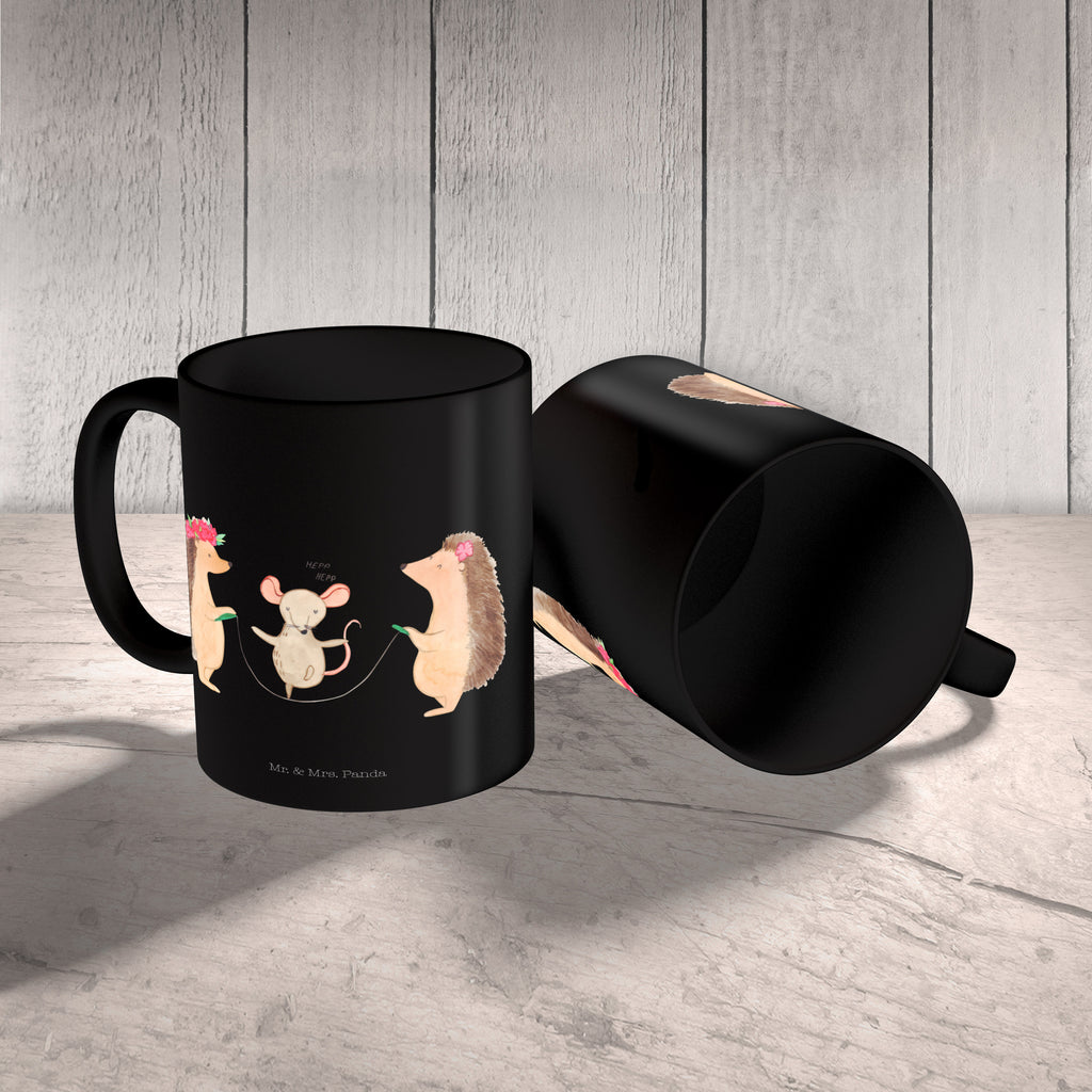 Tasse Igel Seilhüpfen