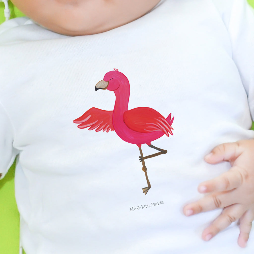 3-6 Monate Baby Longsleeve Flamingo Yoga Mädchen, Jungen, Baby, Langarm, Bio, Kleidung, Flamingo, Vogel, Yoga, Namaste, Achtsamkeit, Yoga-Übung, Entspannung, Ärger, Aufregen, Tiefenentspannung