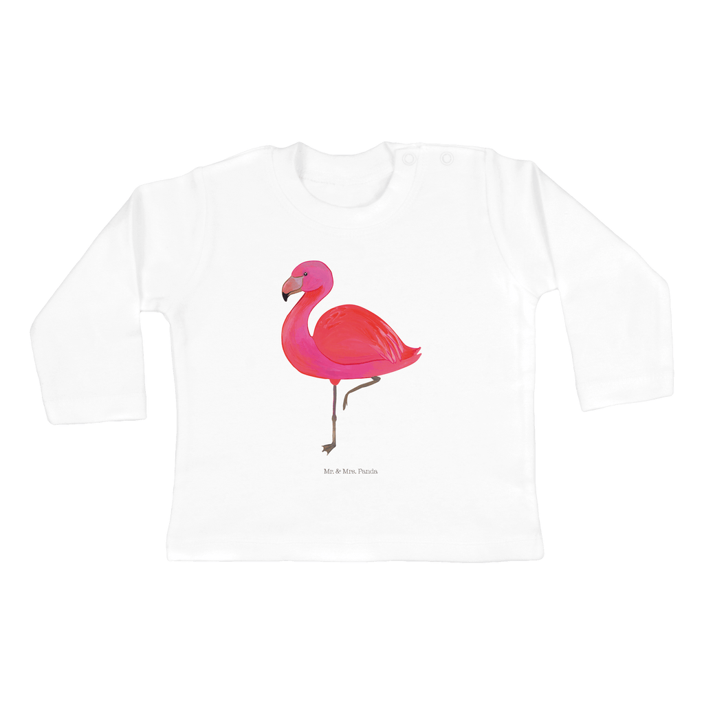 12-18 Monate Baby Longsleeve Flamingo classic Mädchen, Jungen, Baby, Langarm, Bio, Kleidung, Flamingo, Einzigartig, Selbstliebe, Stolz, ich, für mich, Spruch, Freundin, Freundinnen, Außenseiter, Sohn, Tochter, Geschwister