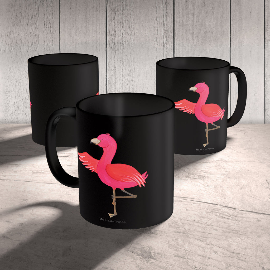 Tasse Flamingo Yoga Flamingo, Vogel, Yoga, Namaste, Achtsamkeit, Yoga-Übung, Entspannung, Ärger, Aufregen, Tiefenentspannung Becher, Kaffeetasse, Kaffeebecher, Tee, Frühstück, Büro  Flamingo