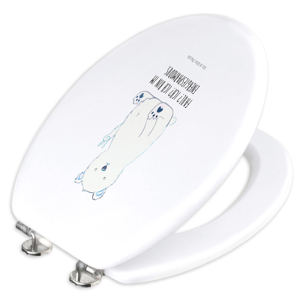 Motiv WC Sitz Eisbär Faul Klobrille, Klodeckel, Toilettendeckel, WC-Sitz, Toilette, Bär, Teddy, Teddybär, Eisbär, Nordpol, Faul, Entspannen, Relaxen, Büro, Arbeit, Bürojob, Arbeitsplatz, Homeoffice
