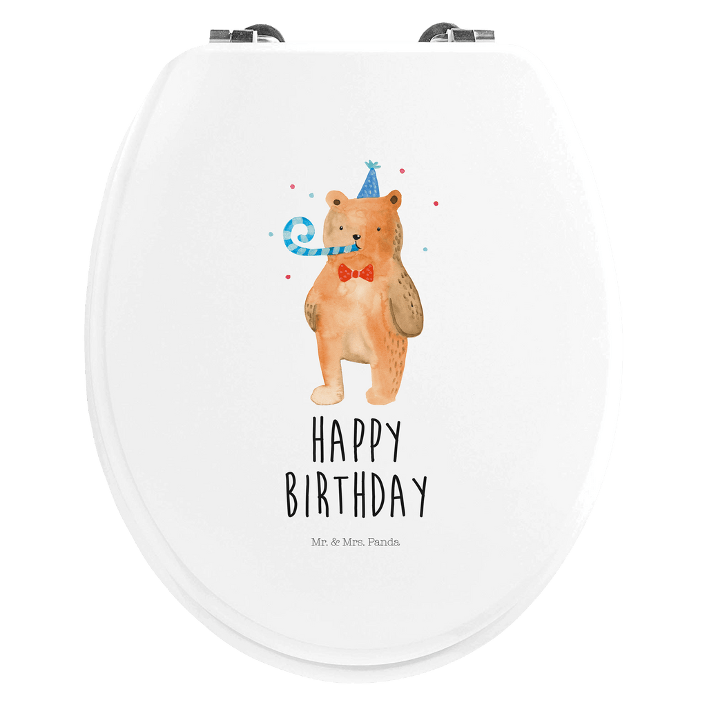 Motiv WC Sitz Birthday Bär Klobrille, Klodeckel, Toilettendeckel, WC-Sitz, Toilette, Bär, Teddy, Teddybär, Happy Birthday, Alles Gute, Glückwunsch, Geburtstag