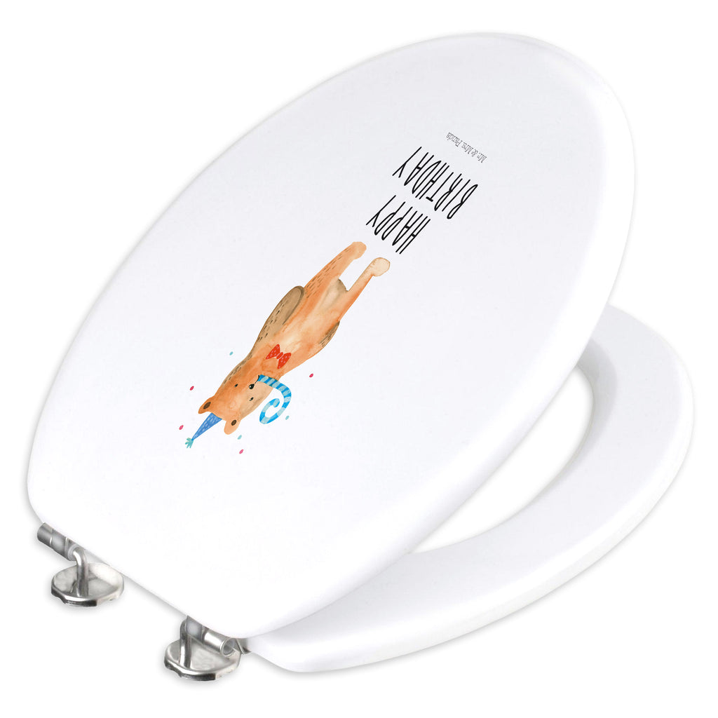 Motiv WC Sitz Birthday Bär Klobrille, Klodeckel, Toilettendeckel, WC-Sitz, Toilette, Bär, Teddy, Teddybär, Happy Birthday, Alles Gute, Glückwunsch, Geburtstag