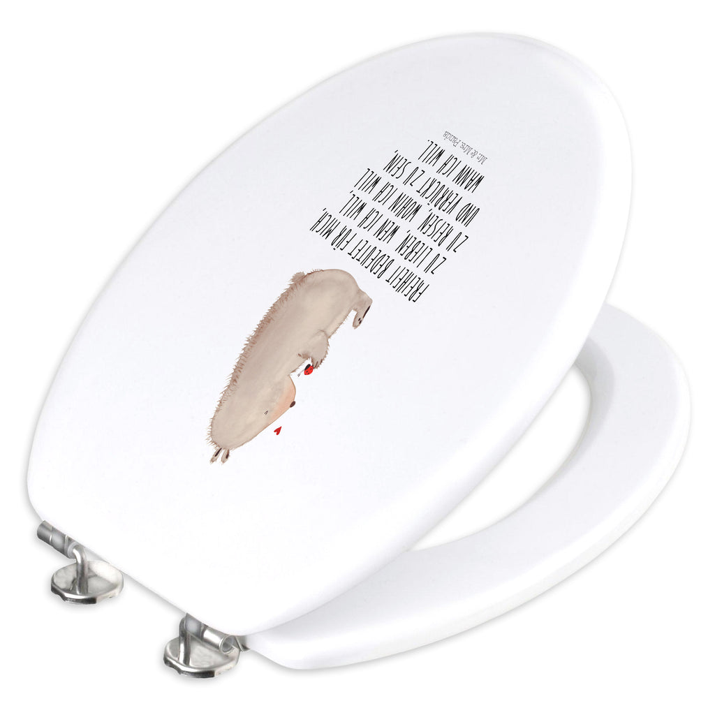 Motiv WC Sitz Bär mit Marienkäfer Klobrille, Klodeckel, Toilettendeckel, WC-Sitz, Toilette, Bär, Teddy, Teddybär, Marienkäfer, Liebe, Freiheit, Motivation, Das Leben ist schön