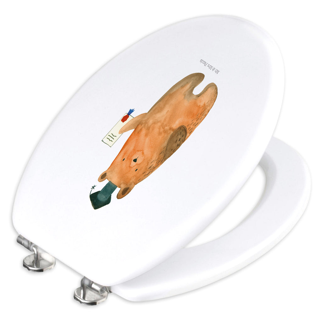 Motiv WC Sitz Prüfungsbär Klobrille, Klodeckel, Toilettendeckel, WC-Sitz, Toilette, Bär, Teddy, Teddybär, Abitur, Prüfungen, Prüfung bestanden, Abschluss, Zeugnis, Abschlusszeugnis
