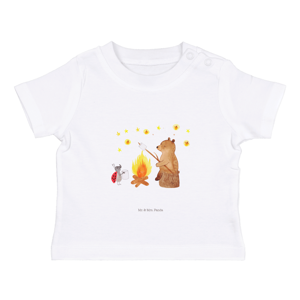 Organic Baby Shirt Bär & Marienkäfer Lagerfeuer Baby T-Shirt, Jungen Baby T-Shirt, Mädchen Baby T-Shirt, Shirt, Bär, Teddy, Teddybär, Lagerfeuer