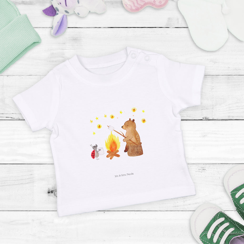 Organic Baby Shirt Bär & Marienkäfer Lagerfeuer Baby T-Shirt, Jungen Baby T-Shirt, Mädchen Baby T-Shirt, Shirt, Bär, Teddy, Teddybär, Lagerfeuer
